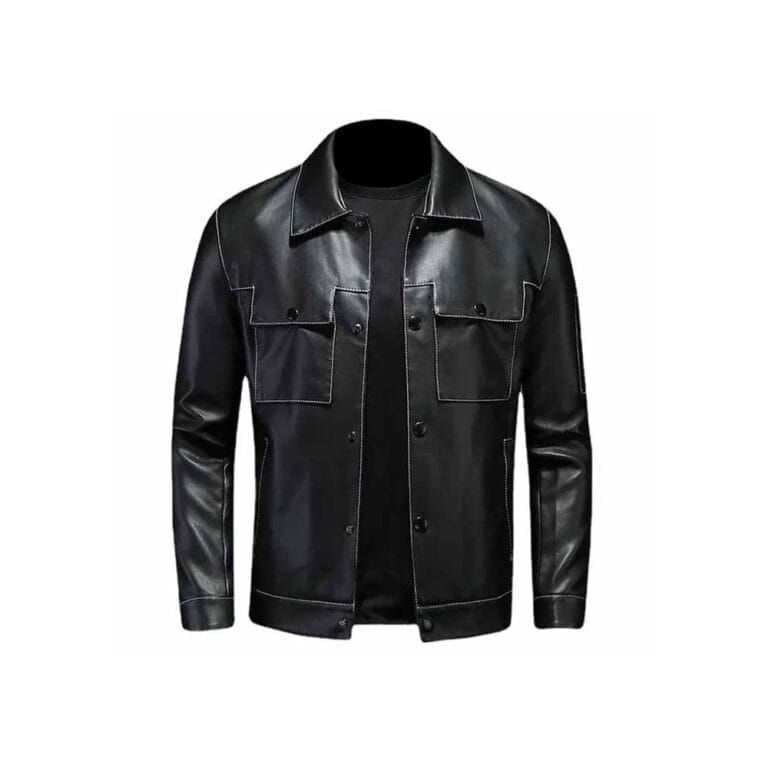 Quilted Leather Bomber Jacket